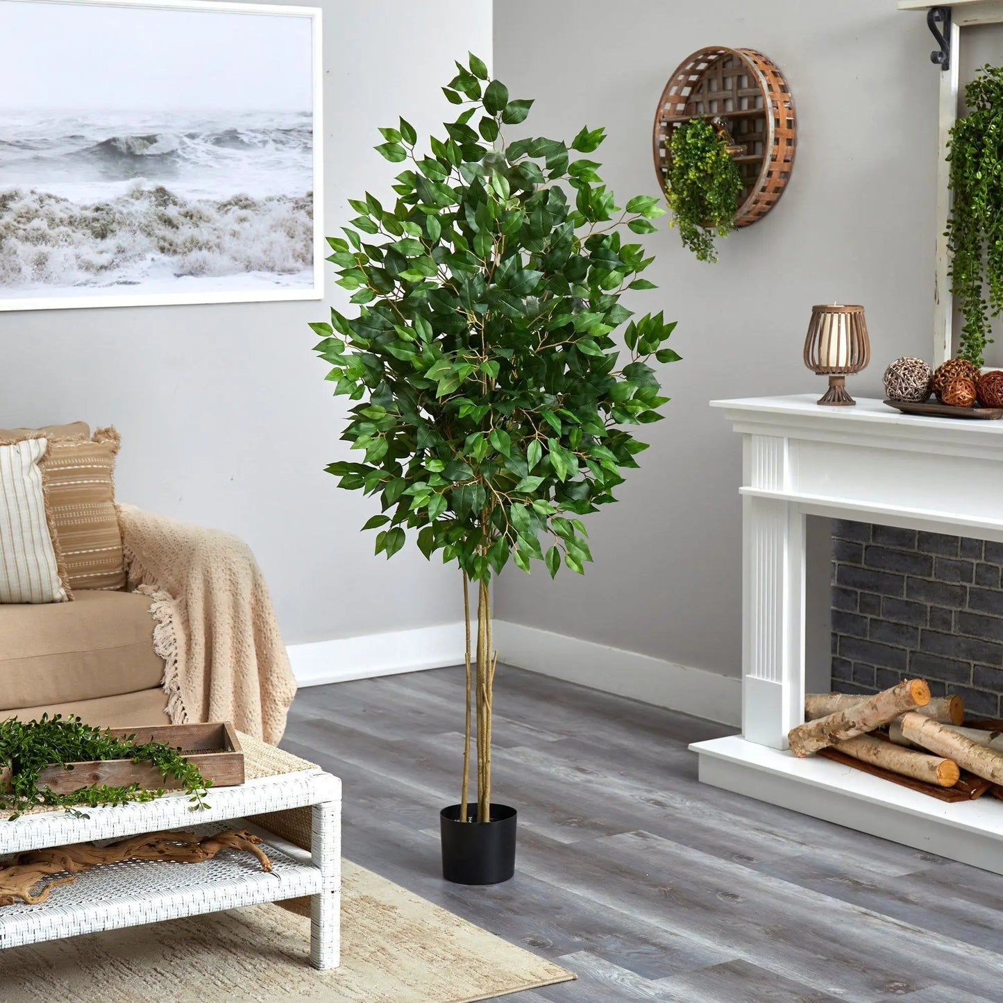 64 Inch Ficus Artificial Tree UV Resistant by Nearly Natural for indoor outdoor use on Tampa Home & Garden Store