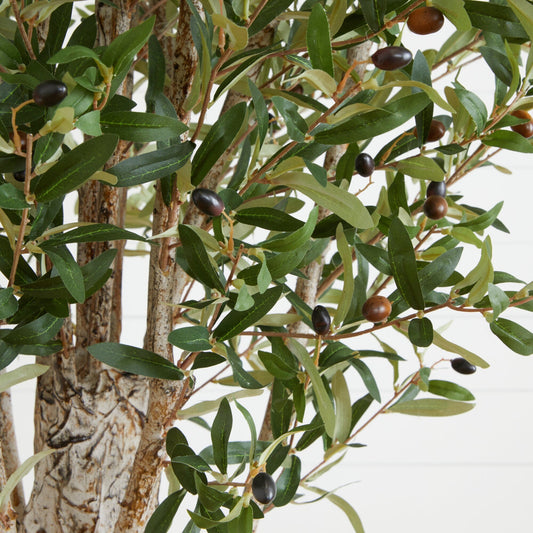 6.5’ Olive Artificial Tree in Black Planter - Tampa Home & Garden Store