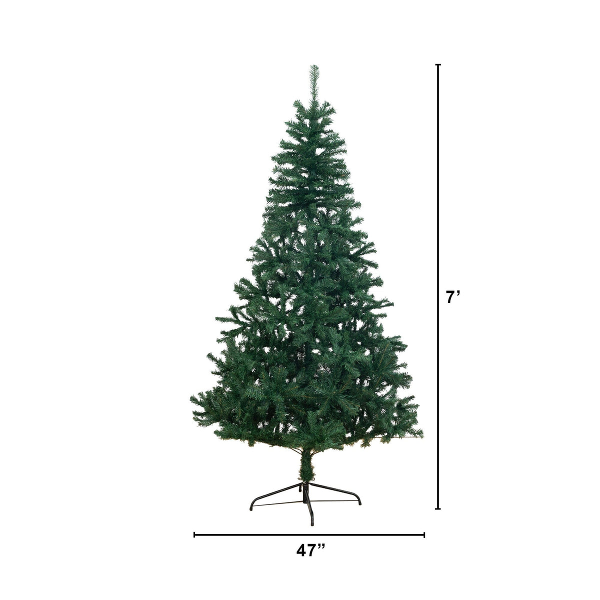 7' Northern Tip Pine Artificial Christmas Tree by Nearly Natural on metal stand with needles on Tampa Home & Garden Store