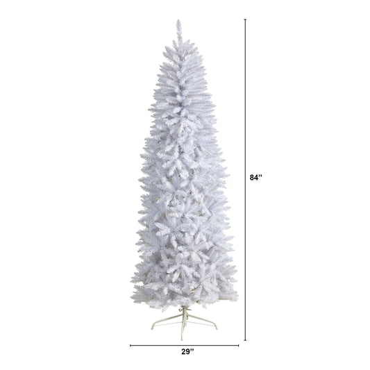 White Christmas Tree with 995 Bendable Branches, Nearly Natural artificial tree on Tampa Home & Garden Store