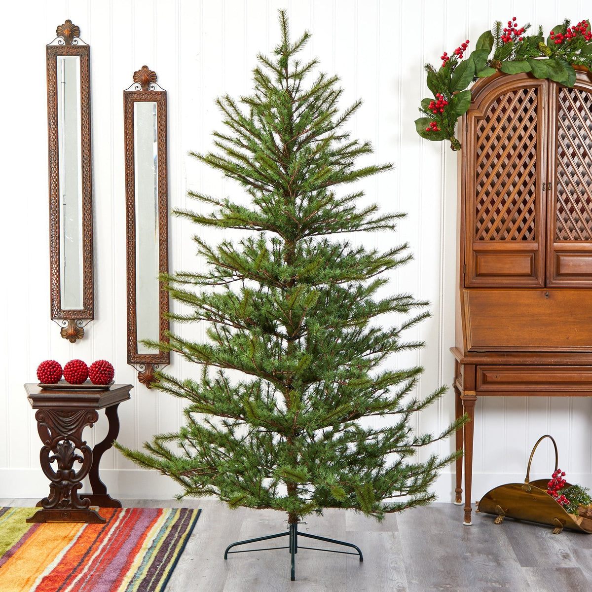 7 ft Vancouver Pine artificial Christmas tree by Nearly Natural with 374 bendable branches on Tampa Home & Garden Store