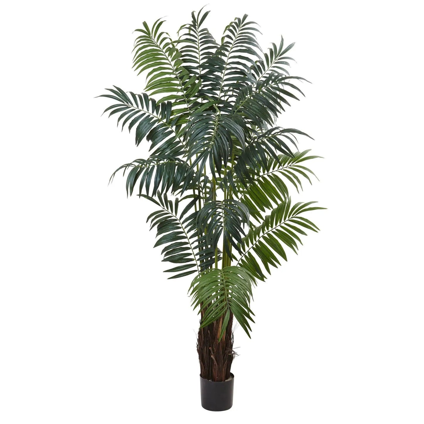 Areca Palm Tree Bulb No Maintenance Nearly Natural artificial palm in black pot with fronds on Tampa Home & Garden Store