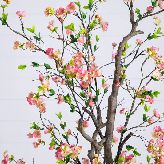 7.5 ft cherry blossom artificial tree by Nearly Natural with pink blossoms on Tampa Home & Garden Store