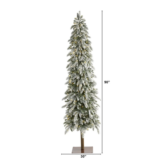 7.5’ Flocked Washington Alpine Artificial Christmas Tree - Tampa Home & Garden Store