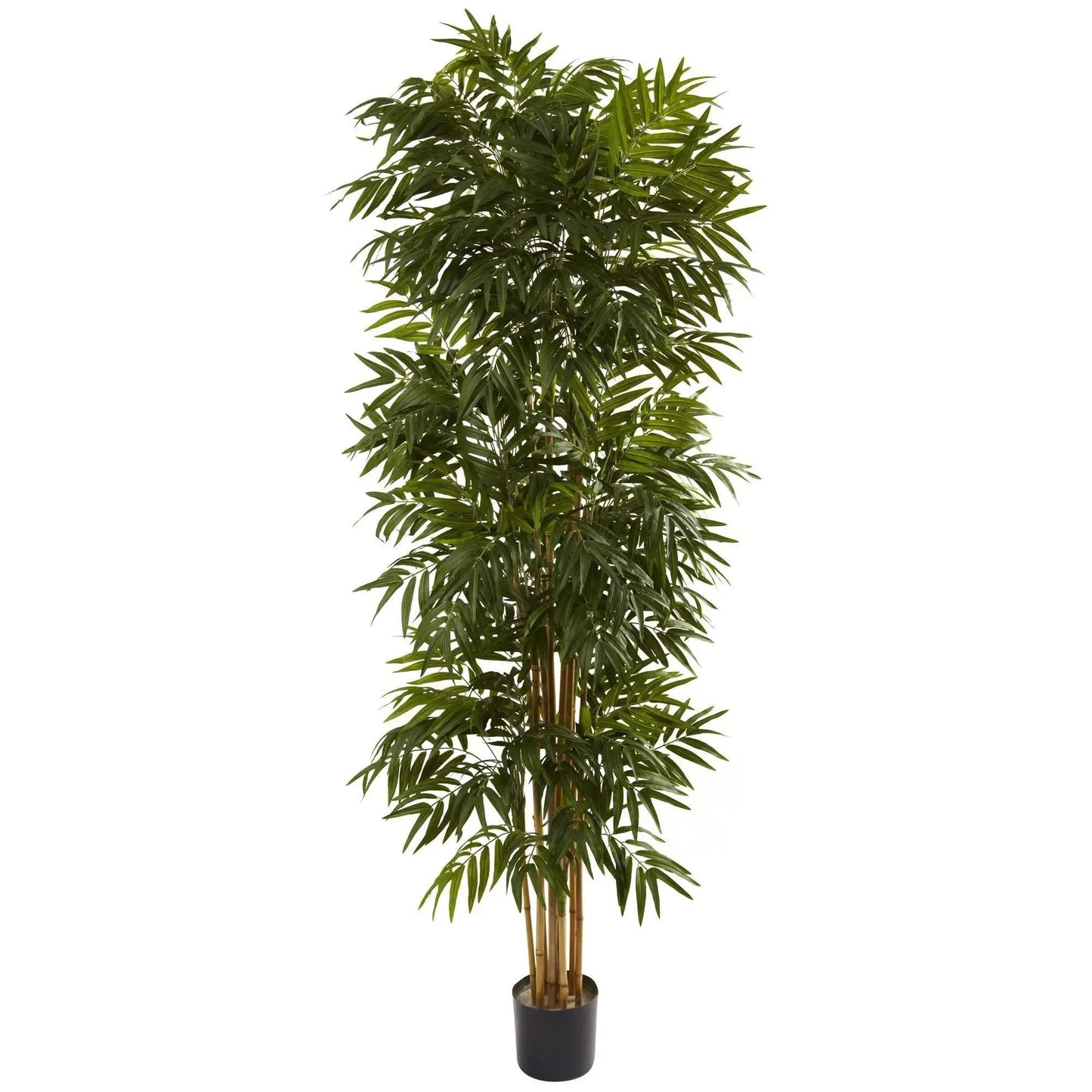 Phoenix Palm Tree 7.5 ft tall with 12 trunks artificial palm in black pot Nearly Natural on Tampa Home & Garden Store