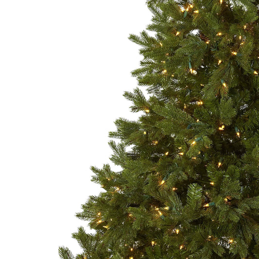 Seven and a Half Foot Royal Grand Christmas Tree by Nearly Natural with clear lights on Tampa Home & Garden Store