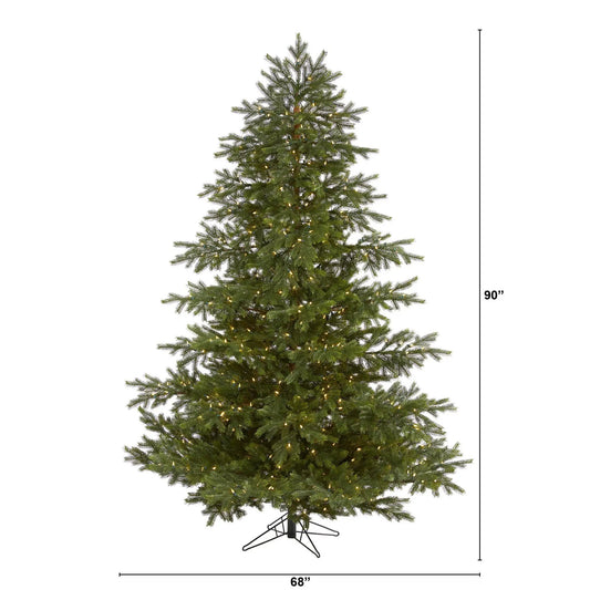 South Carolina Spruce Real Touch Christmas Tree by Nearly Natural, 68in prelit artificial tree on Tampa Home & Garden Store