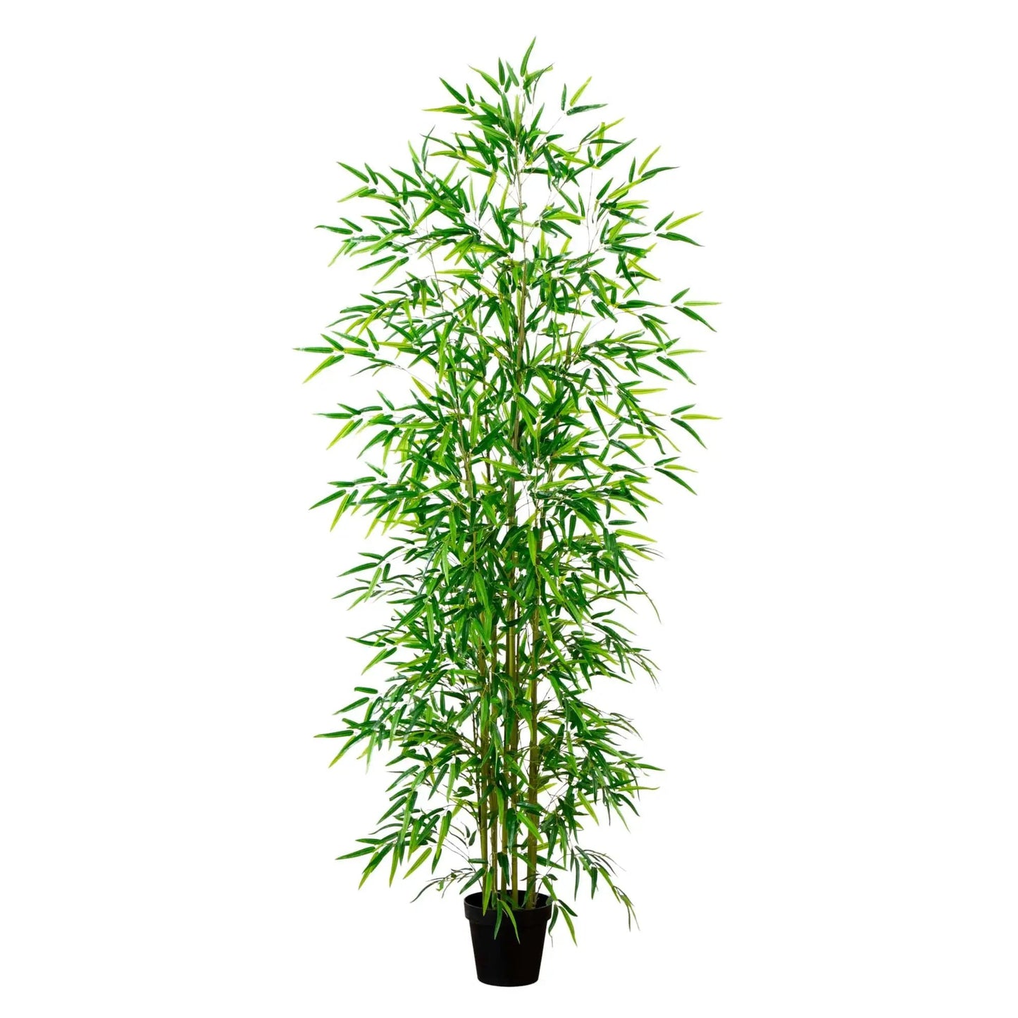 8 ft artificial green bamboo tree in a black pot Nearly Natural on Tampa Home & Garden Store
