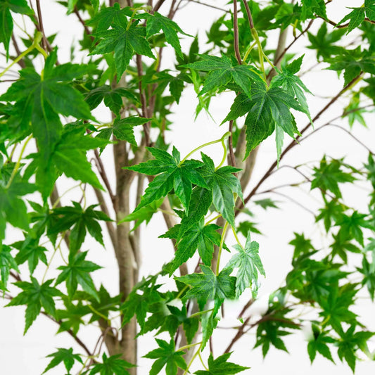 8 ft artificial maple tree with lush green leaves by Nearly Natural for home decor on Tampa Home & Garden Store
