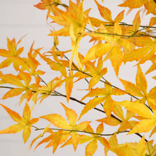 Eight Foot Autumn Maple Artificial Fall Tree by Nearly Natural with orange-yellow maple leaves on Tampa Home & Garden Store
