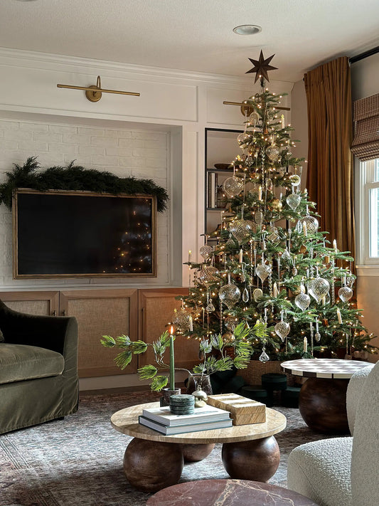 8 ft Layered Washington Spruce Christmas Tree Nearly Natural with lights on Tampa Home & Garden Store