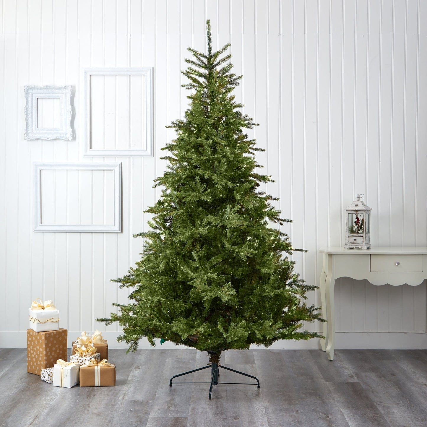 Árbol de Navidad artificial de abeto de Carolina del Norte de 2,4 m con 1303 ramas flexibles