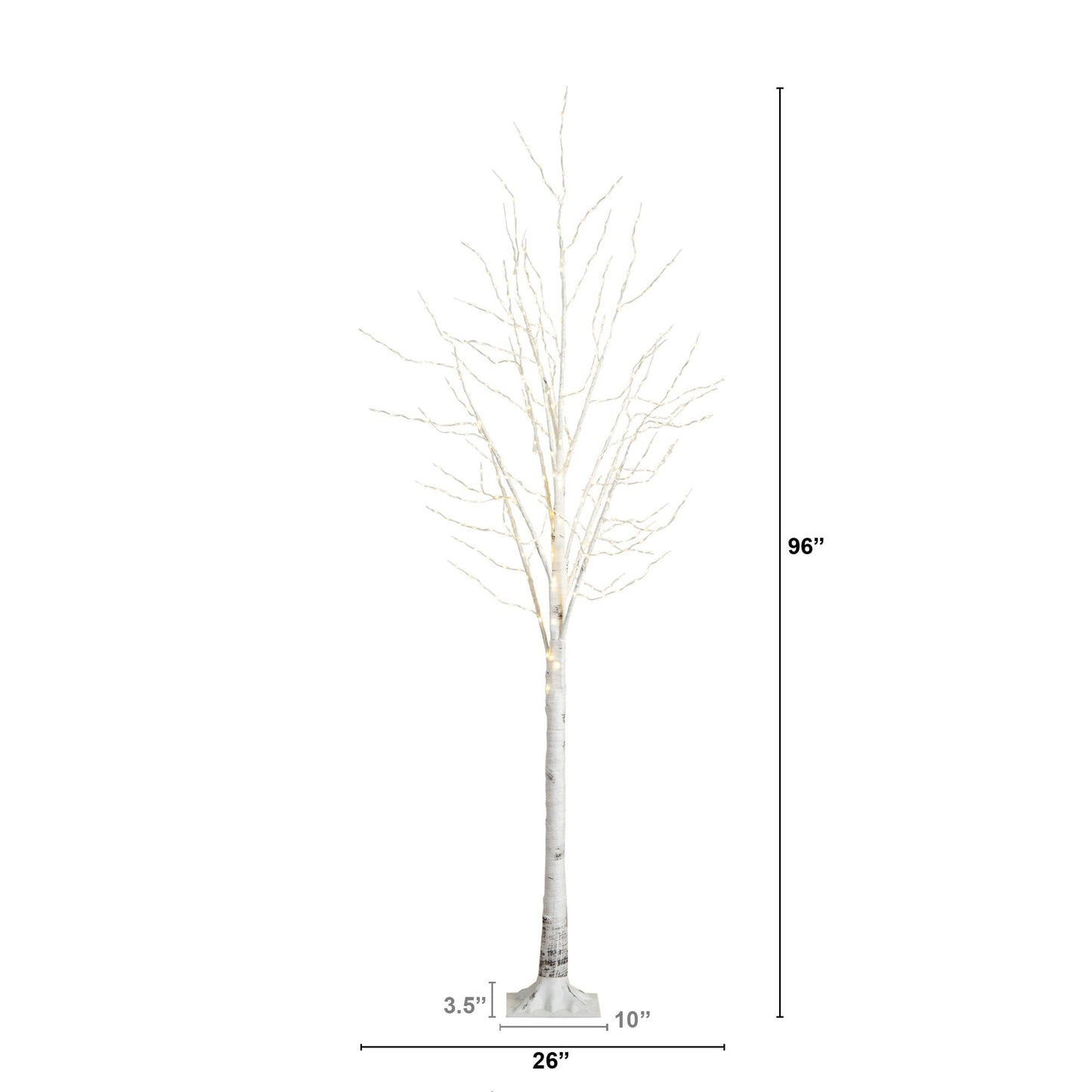 Artificial White Birch Tree with 500 Led Lights