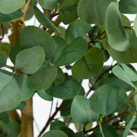9 ft Realistic Eucalyptus Tree with round green leaves, artificial Nearly Natural on Tampa Home & Garden Store