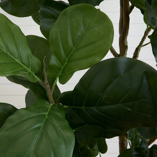 9 ft artificial fiddle leaf fig tree Nearly Natural with lush green leaves on Tampa Home & Garden Store