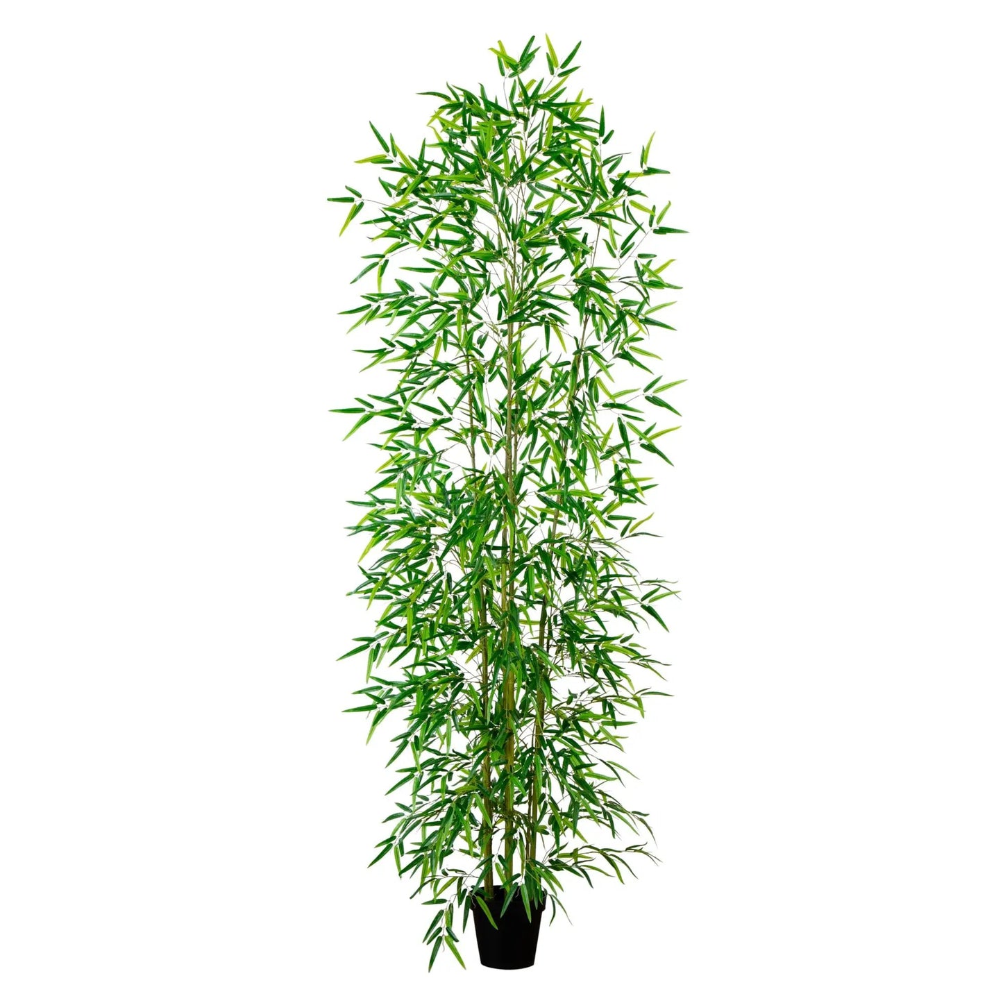 Life Like 9 ft artificial green bamboo tree Nearly Natural in black pot on Tampa Home & Garden Store