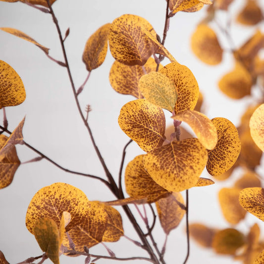 9’ Autumn Eucalyptus Artificial Fall Tree with golden speckled leaves, Nearly Natural on Tampa Home & Garden Store
