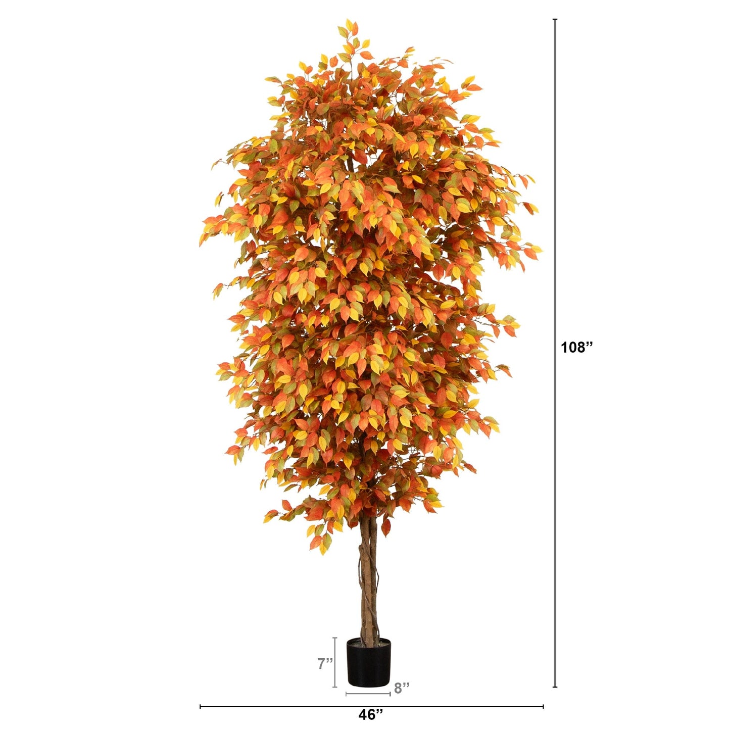 Autumn Ficus Artificial Tree For a Fall and Decor