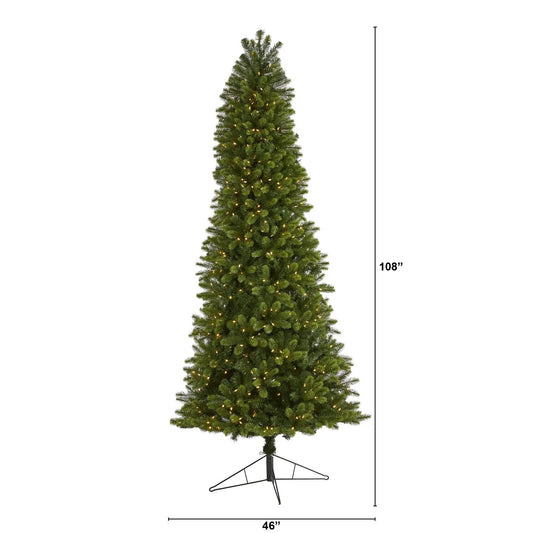 9' Slim Virginia Spruce Artificial Christmas Tree - Tampa Home & Garden Store