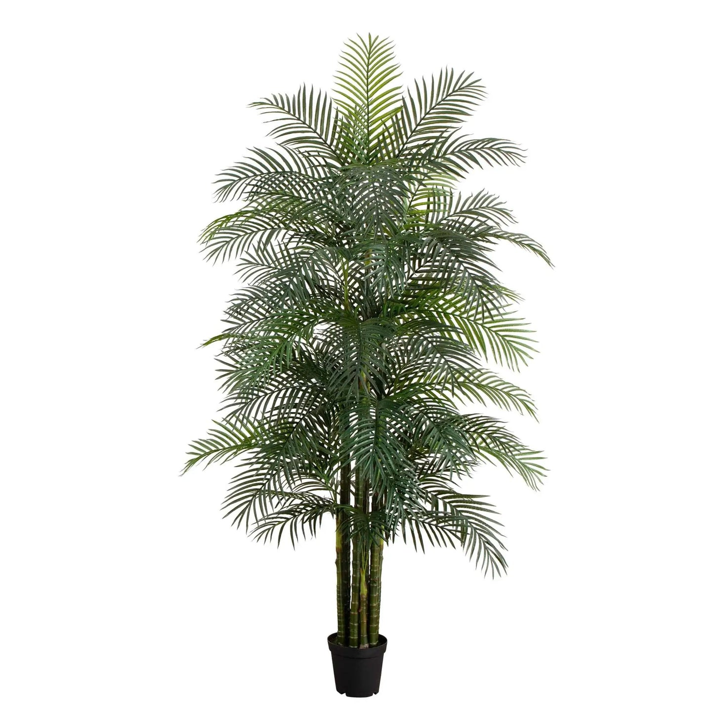 9 ft UV resistant Areca Palm Tree artificial indoor outdoor Nearly Natural in black planter on Tampa Home & Garden Store