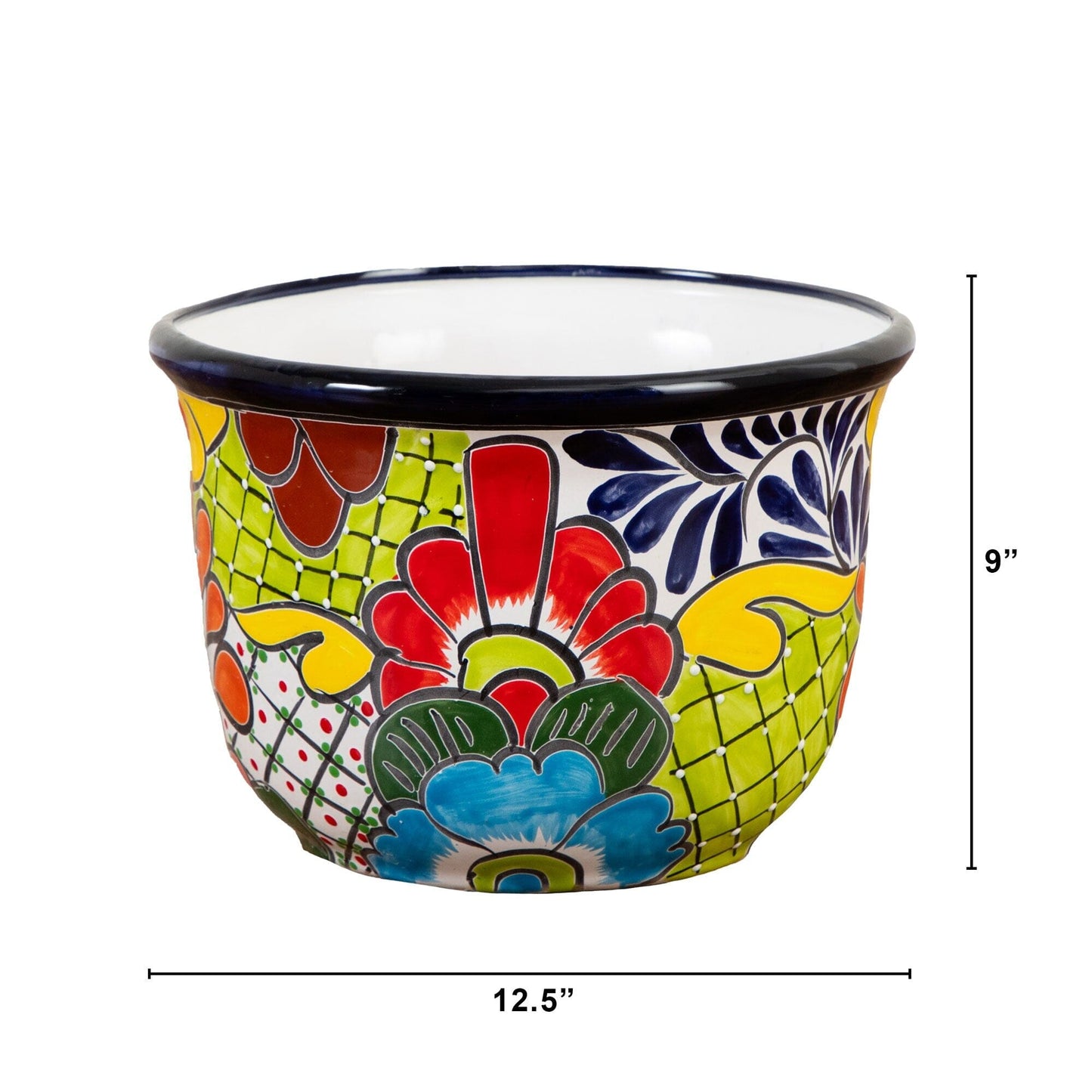 Handmade Mexican Talavera Ceramic Planter and Pot