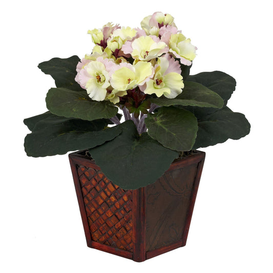 African Violet w/Vase Silk Plant (Set of 2) - Tampa Home & Garden Store