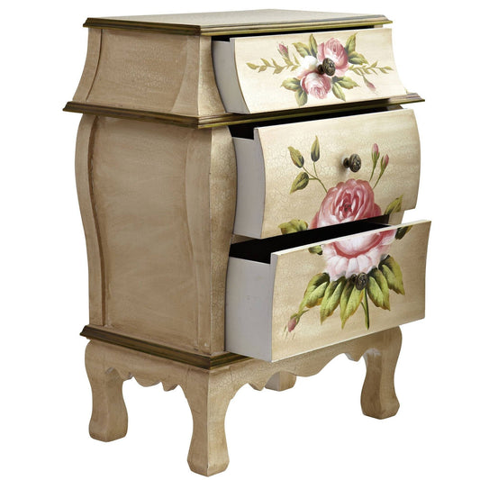 Antique Night Stand w/Floral Art - Tampa Home & Garden Store
