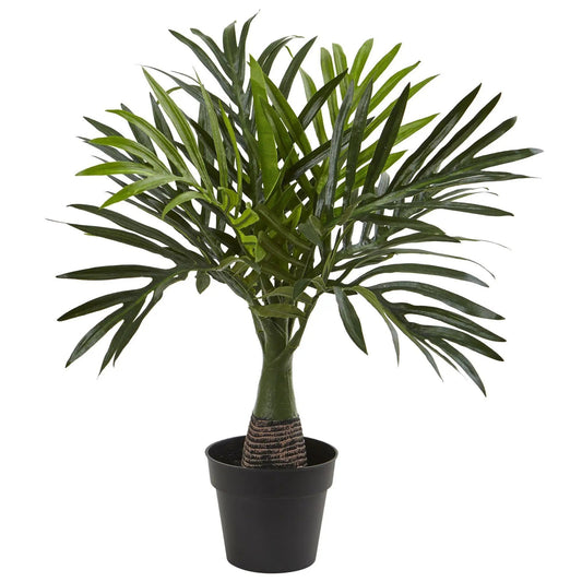 Areca fountain palm artificial plant in wrapped trunk black pot, Nearly Natural on Tampa Home & Garden Store