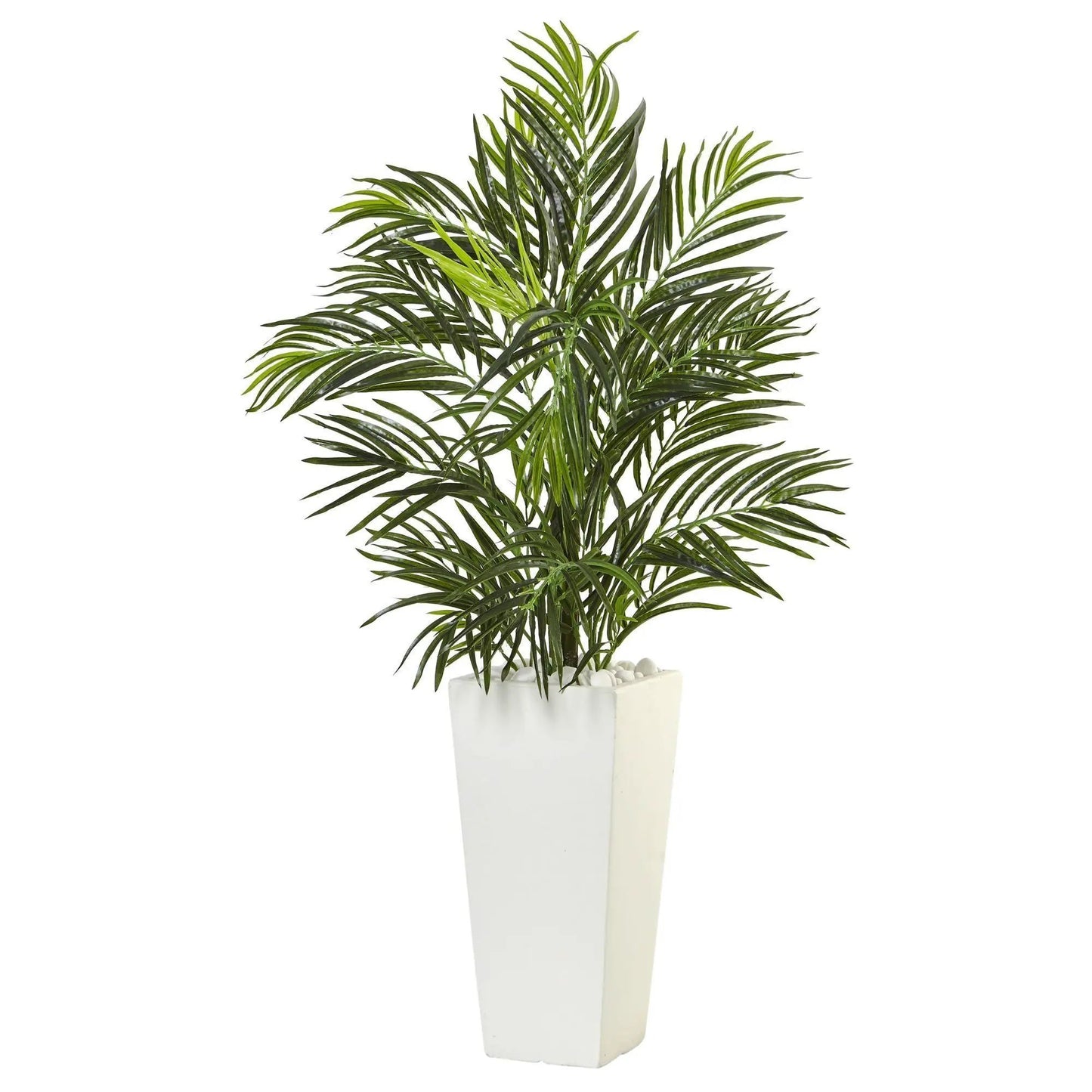 Areca Palm in White Square Planter UV Safe artificial plant by Nearly Natural on Tampa Home & Garden Store