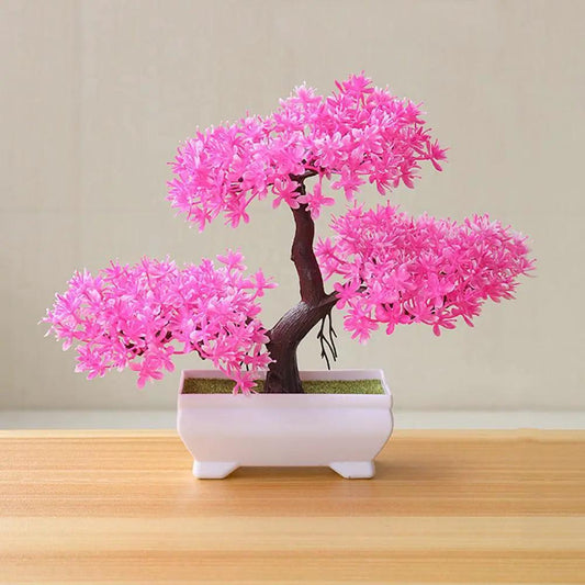 Artificial Bonsai Tree Potted Ornament Home Decor