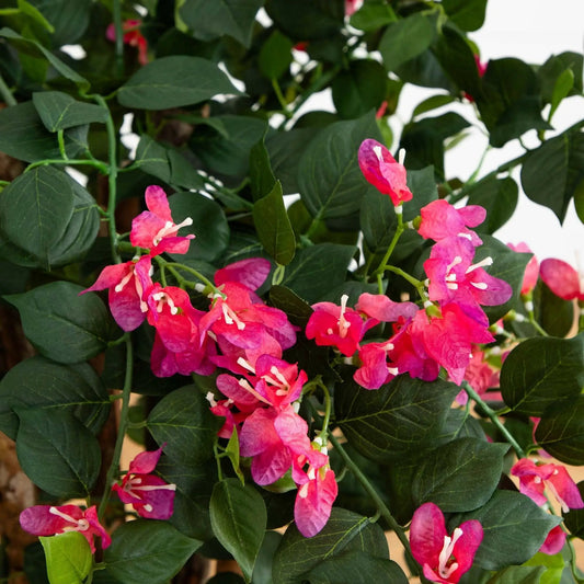 3.5 ft Nearly Natural artificial bougainvillea tree with pink blooms and dark green leaves on Tampa Home & Garden Store