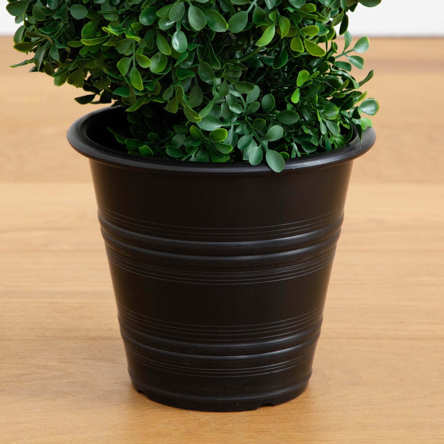 4' Boxwood Spiral Topiary in black planter, Nearly Natural artificial indoor/outdoor plant on Tampa Home & Garden Store