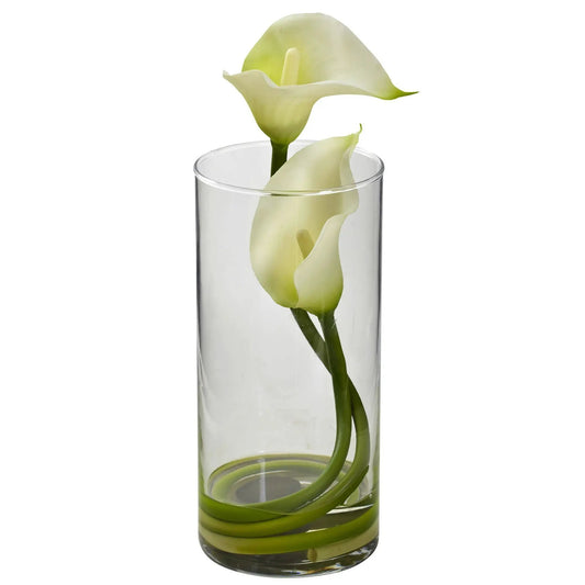 Double Calla Lily w/Cylinder (Set of 2) - Tampa Home & Garden Store