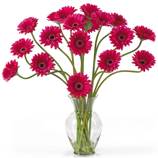 Gerber Daisy Liquid Illusion Silk Flower Arrangement - Tampa Home & Garden Store
