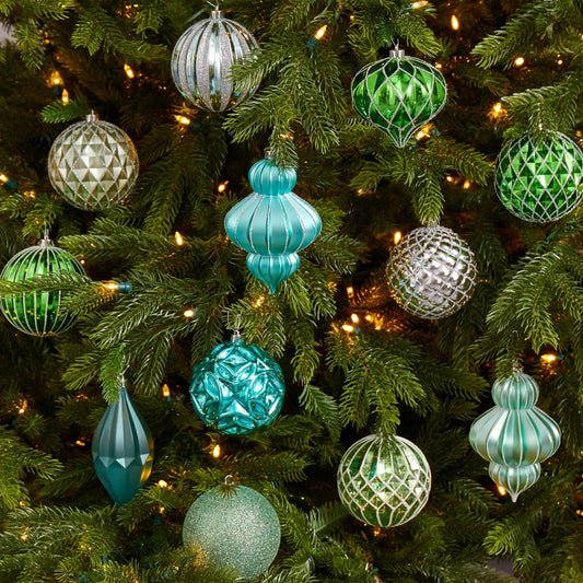 Holiday Lux Shatterproof 12 Count Christmas Ornament Set - Tampa Home & Garden Store