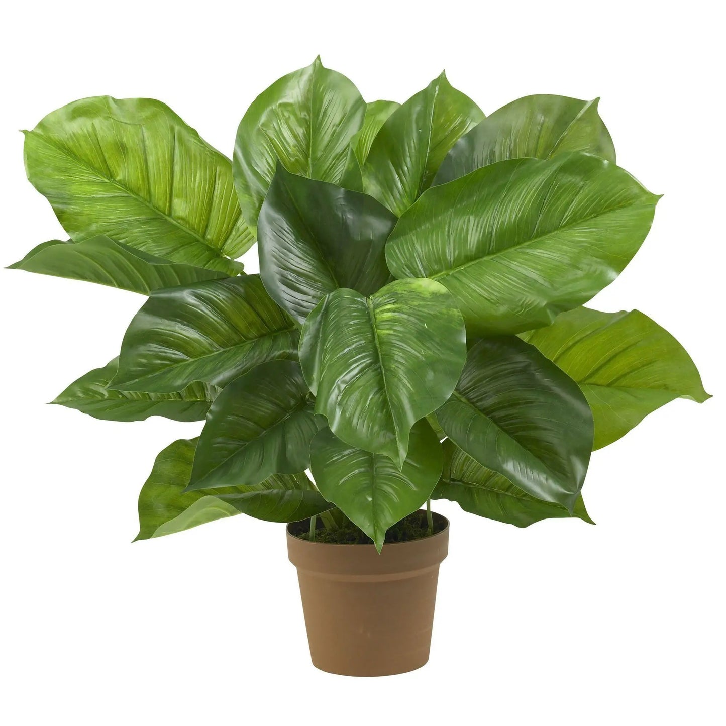 Nearly Natural Large Leaf Philodendron Silk Plant Real Touch in brown pot on Tampa Home & Garden Store