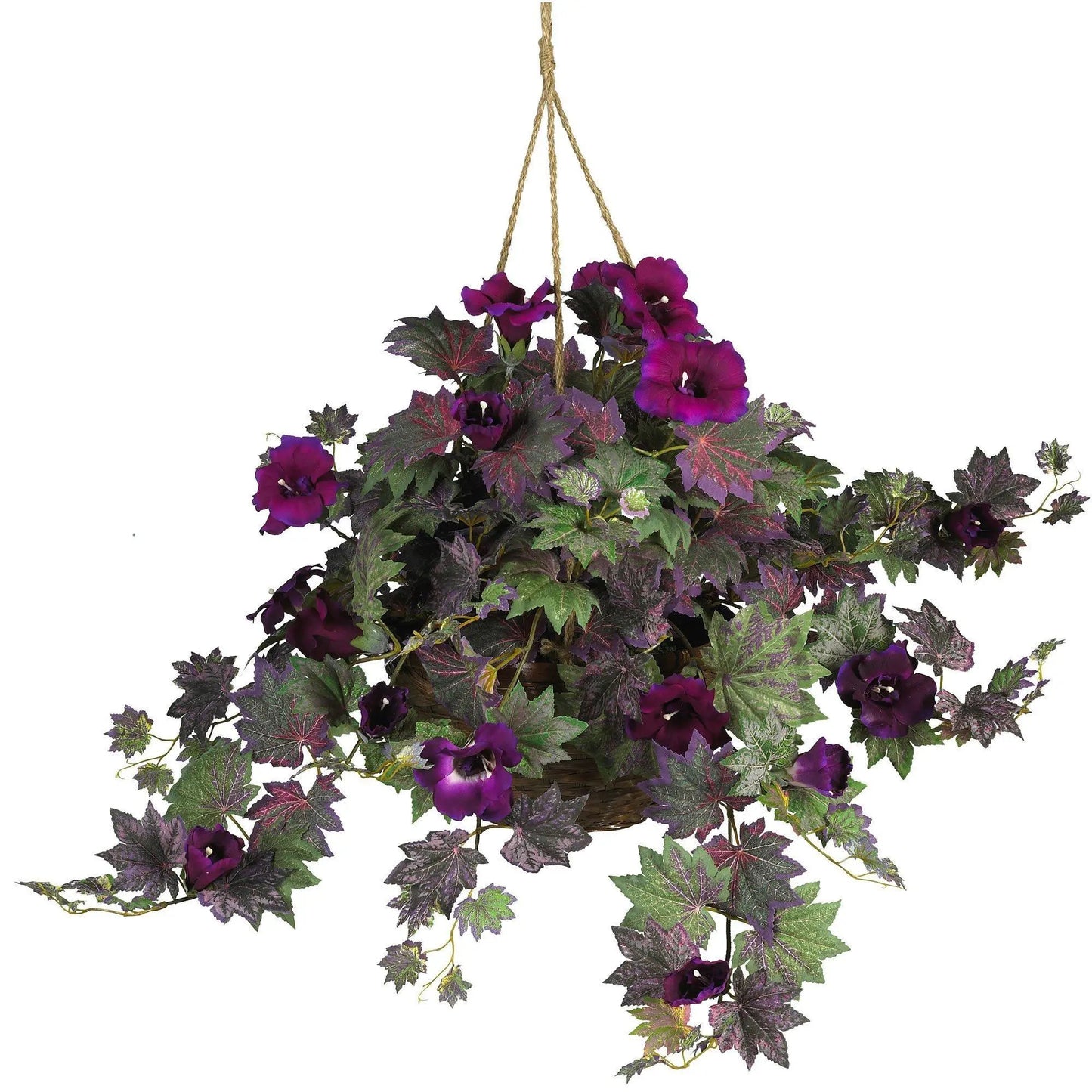 Morning Glory Hanging Basket Silk Plant - Tampa Home & Garden Store