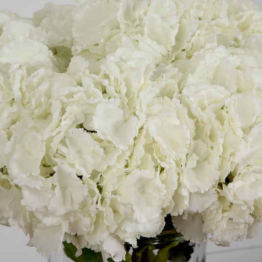Signature Collection 18” Blooming Hydrangea Artificial Arrangement in Glass Vase - Tampa Home & Garden Store