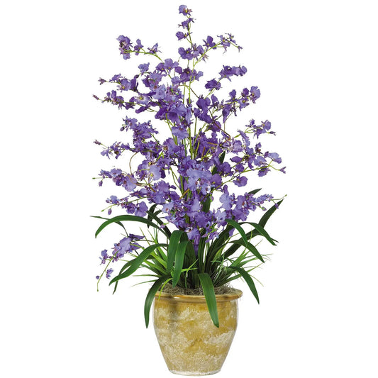 Triple Dancing Lady Silk Flower Arrangement - Tampa Home & Garden Store