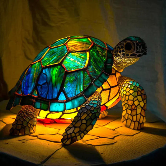 Tiffany Style Animal Table Lamp Stained Glass Bedside Light E26/E12 - Tampa Home & Garden Store