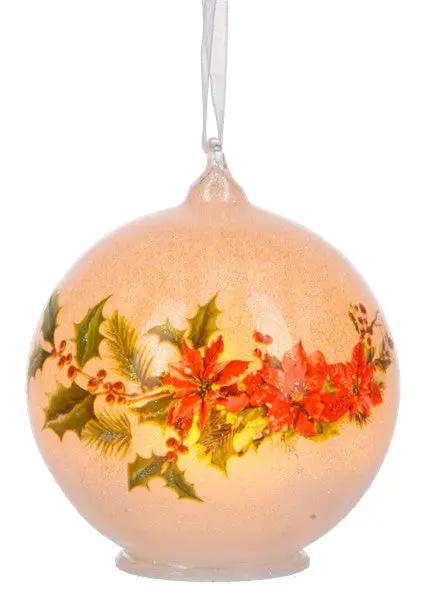 Cardinal Frost LED Glow Ornament Lantern glass Christmas ornament by The Country Christmas Loft on Tampa Home & Garden Store