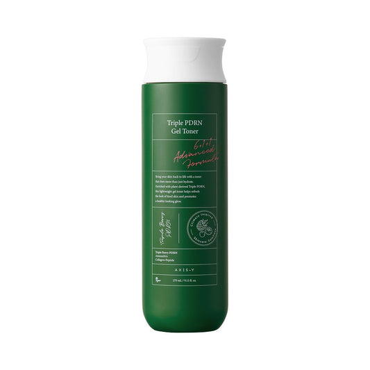 AXIS-Y Triple PDRN Gel Toner 270ml green bottle with white cap on Tampa Home & Garden Store