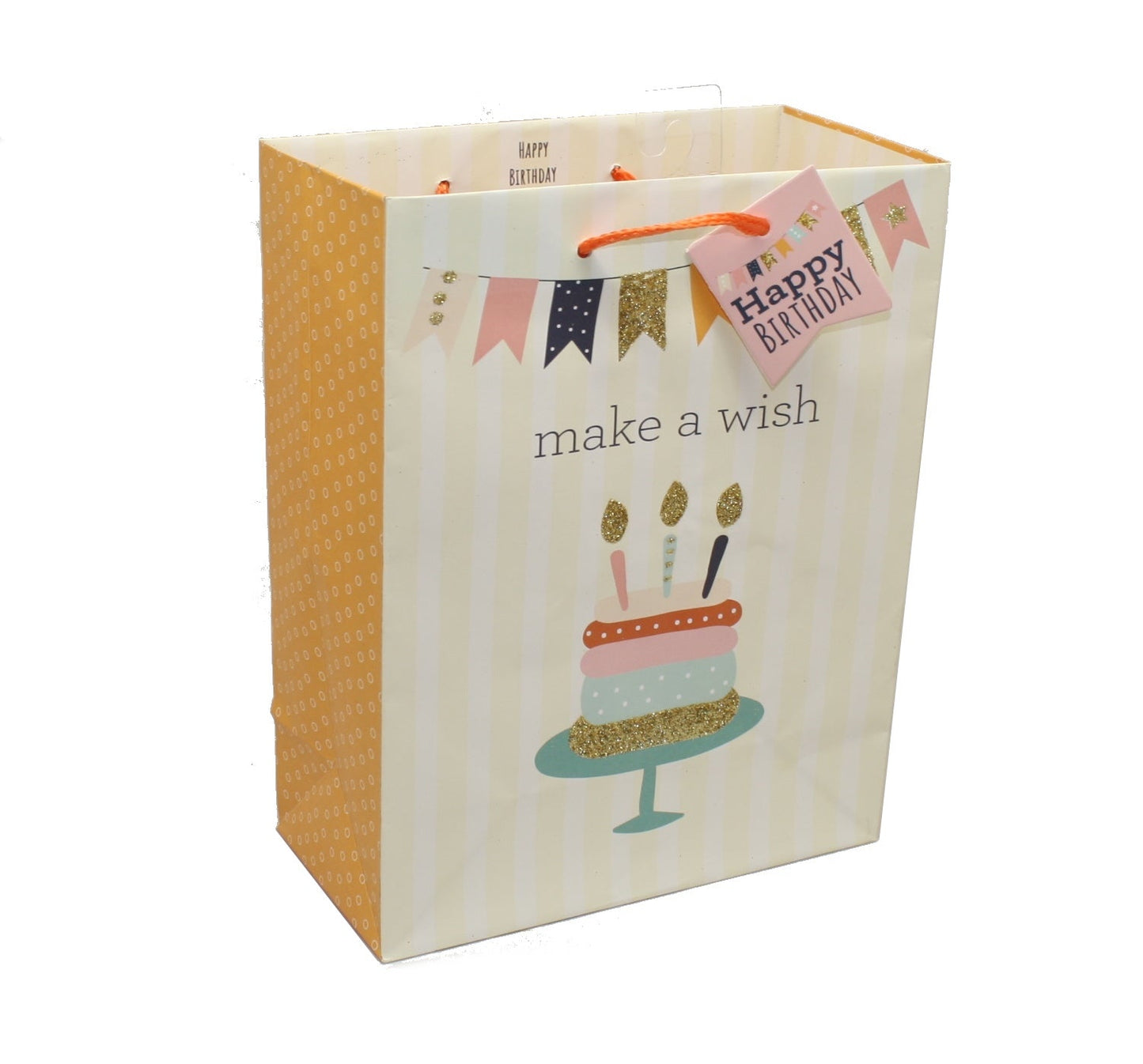 Make a Wish Gift Bag with cake and pennant bunting by The Country Christmas Loft on Tampa Home & Garden Store