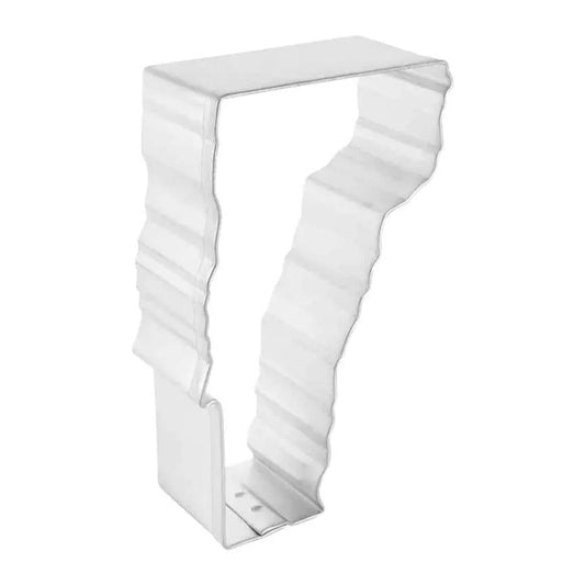 White Vermont state cookie cutter, metal silhouette for Green Mountain cookies on Tampa Home & Garden Store
