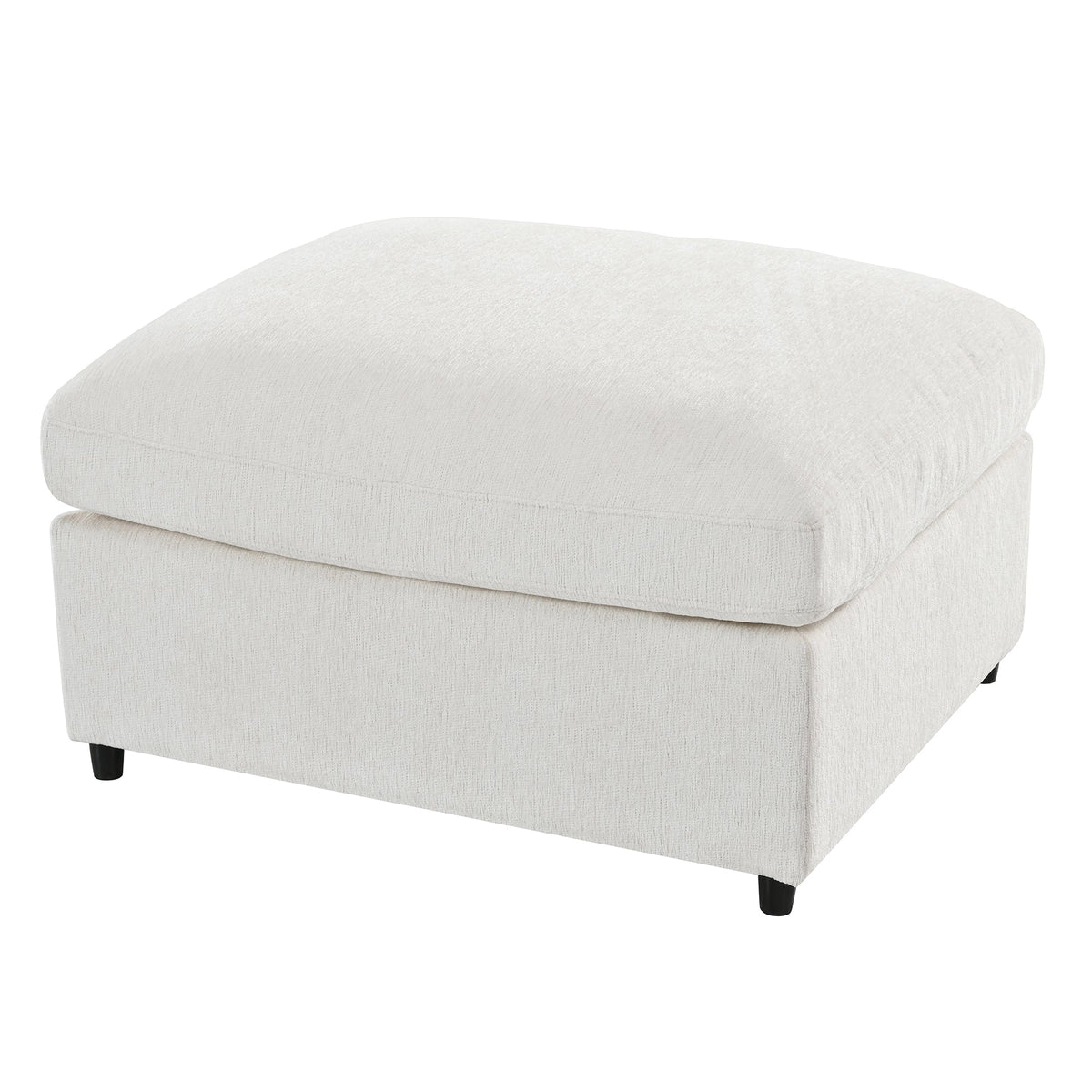 Modern Chenille Modular Sofa and Ottoman Set