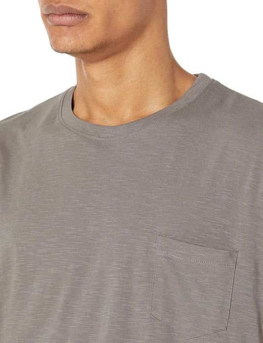 Supreme Soft Organic Cotton Pocket Tee gray crew neck with chest pocket on Tampa Home & Garden Store