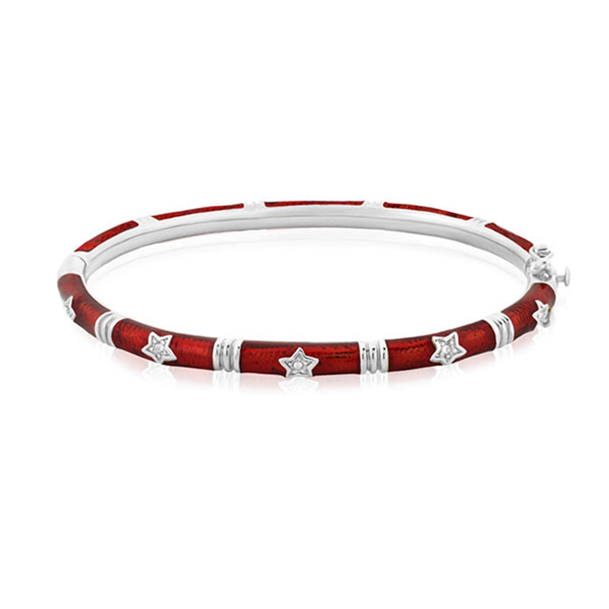 Stars of Night Bangle red bracelet with silver star charms Lauren G Adams on Tampa Home & Garden Store