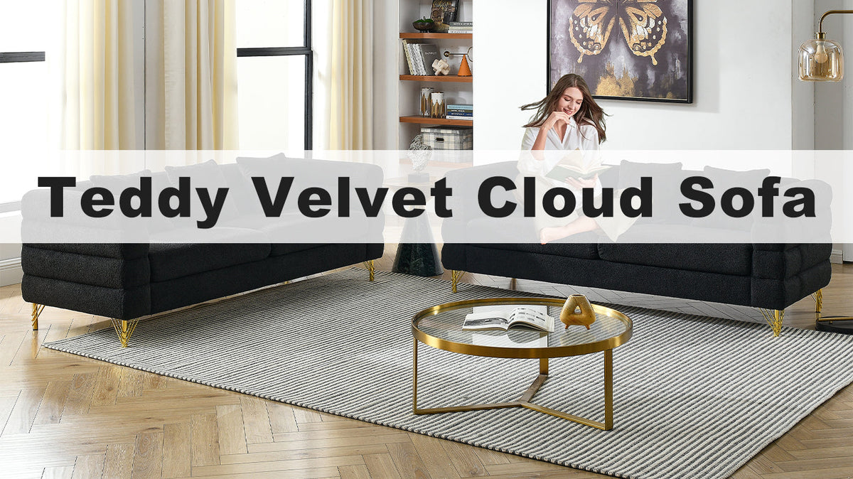 Plush Cloud-Shaped Sofa Set