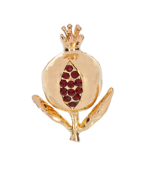Pomegranate Blessings Charm Pendant, gold-tone with rhinestones by Country Christmas Loft on Tampa Home & Garden Store