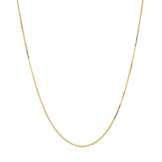 14k yellow gold classic box chain necklace 0.45mm by Bids.com on Tampa Home & Garden Store